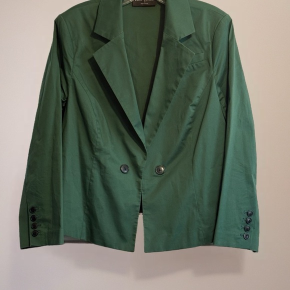 Lane Bryant Hunter Green Women's Cropped Blazer - Picture 4 of 5